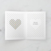 J'aime U 2 morceaux de carte de voeux (Intérieur)