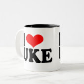 J'aime Uke Ukulele Mug (Devant gauche)