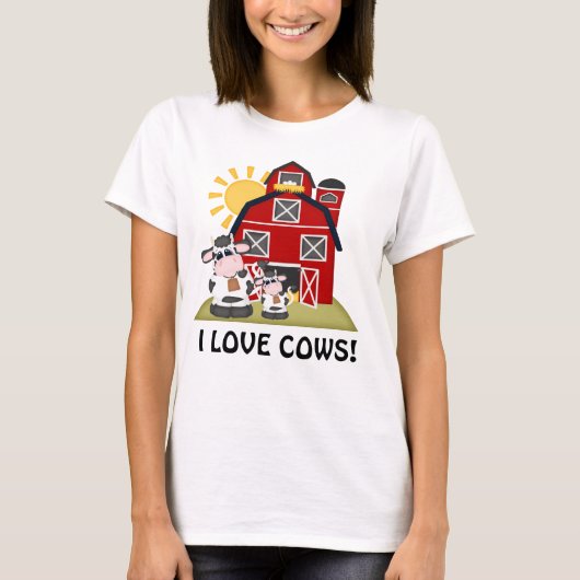 J'aime vaches Country Womens t-shirt (Devant)