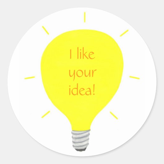 J'aime votre idée, les autocollants d'affirmation (Devant)