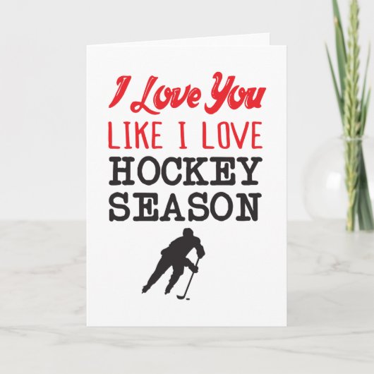 J'aime vous aimez le hockey saison Carte Saint Val (Devant)