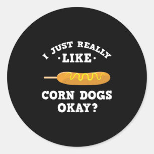 J'Aime Vraiment Les Chiens De Maïs Drôle Sticker C