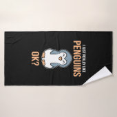 J'Aime Vraiment Penguin (Serviette de bain)