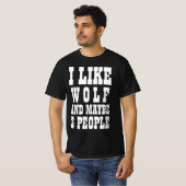 J'AIME WOLF ET PEUT-ÊTRE 3 PERSONNES T-shirt (Devant entier)