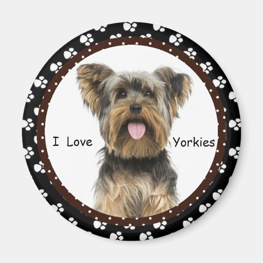 J'aime Yorkies Magnet (Devant)