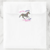 J'Aimerais Être une licorne... Sticker carré (Sac)