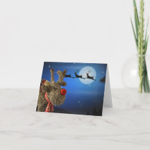 J'aimerais pouvoir voler. Carte de Noël