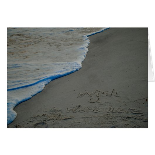 J'aimerais que vous soyez ici Carte de plage (Devant horizontal)