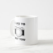 J'aimerais vous photographier drôle Mug (Devant gauche)