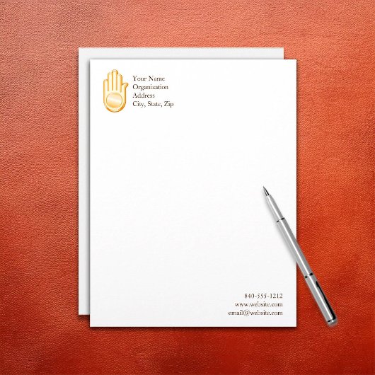 Jain Symbol Gepersonaliseerd Briefhoofd