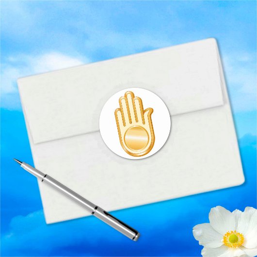 Jain Symbol Ronde Sticker