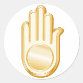 Jain Symbol Ronde Sticker (Voorkant)
