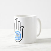 Jainisme Symbool Hand and and Wheel Reading Ahimsa Koffiemok (Voorkant rechts)