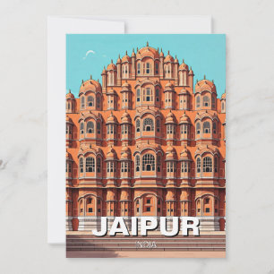 Jaipur Hawa Mahal Souvenir Feestdagenkaart