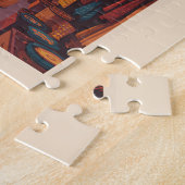 Jaipur India Hawa Mahal Illustratie Reiskunst Legpuzzel (Zijkant)