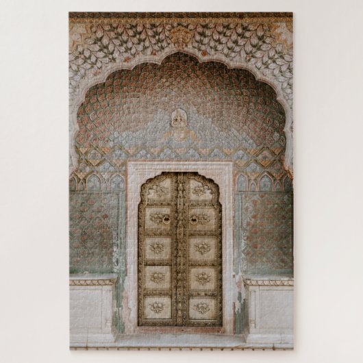 Jaipur India Mosaic Tile Palace Doorway Foto Legpuzzel (Verticaal)