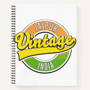 Jaipur vintage stijl logo poster notitieboek