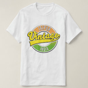 Jaipur vintage stijl logo t-shirt
