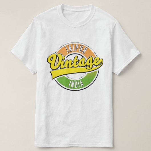 Jaipur vintage stijl logo t-shirt (Design voorkant)
