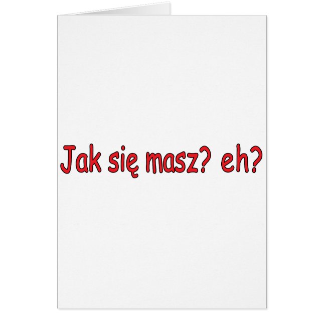 Jak Sie Masz, hein ? (Devant)