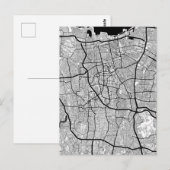 Jakarta Indonesia Map Briefkaart (Voorkant / Achterkant)