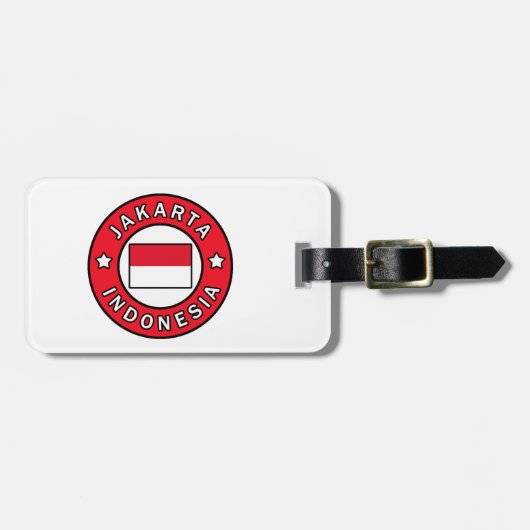 Jakarta Indonesië Bagagelabel (Voorkant horizontaal)