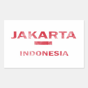 Jakarta Indonesië Design Rechthoekige Sticker