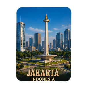 ✈️ Jakarta Indonesië Reis Herinneringen 🌴 Magneet