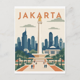 Jakarta Indonesië Reisposter Briefkaart