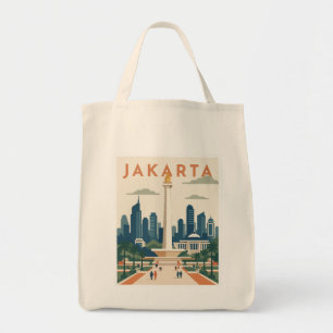 Jakarta Indonesië Reisposter Tote Bag