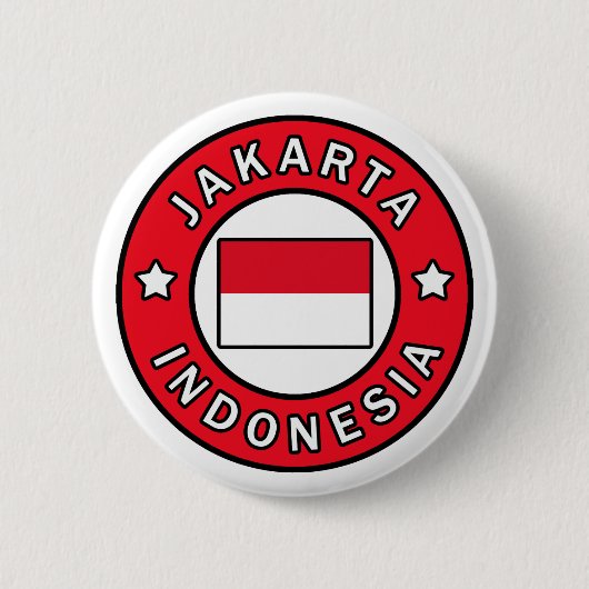 Jakarta Indonesië Ronde Button 5,7 Cm (Voorkant)