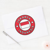 Jakarta Indonesië Ronde Sticker (Envelop)