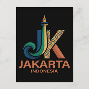 Jakarta Indonesië Zuidoost-Azië Briefkaart