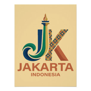 Jakarta Indonesië Zuidoost-Azië Perfect Poster