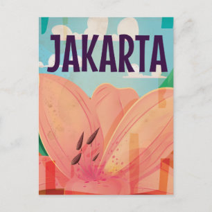 Jakarta Vintage Reisposter Briefkaart