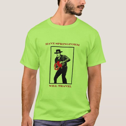 Jake Bakes: Springform zal reizen T-shirt (Voorkant)