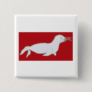 Jake Seal Vierkante Button 5,1 Cm