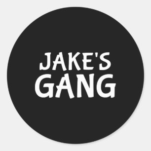 Jake's Bende Voornaam Jake Bachelor Party Wedding Ronde Sticker