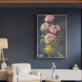 Jakob Bogdani Een bloesvaas Canvas Afdruk