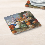 Jakob Bogdani Tulips Peonies en andere bloemen Kartonnen Onderzetters (Gebogen)