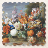 Jakob Bogdani Tulips Peonies en andere bloemen Kartonnen Onderzetters (Voorkant)
