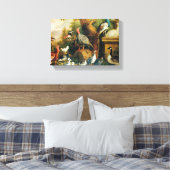 Jakob Bogdani Vogels in een landschap Canvas Afdruk (Insitu (Slaapkamer))