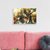 Jakob Bogdani Vogels in een landschap Canvas Afdruk (Insitu (Woonkamer))