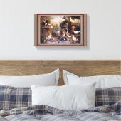 Jakob Bogdani Vogels in een landschap Canvas Afdruk (Insitu (Slaapkamer))