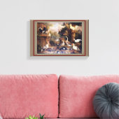 Jakob Bogdani Vogels in een landschap Canvas Afdruk (Insitu (Woonkamer))