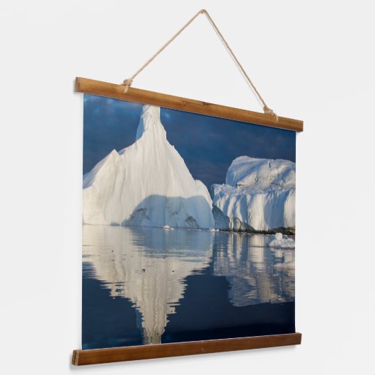 Jakobshavn Glacier Disko Bay Ilulissat, Groenland Hangend Wandkleed (Gebogen)