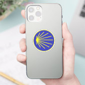 Jakobsweg Pilgermuschel Sticker (Telefoon)