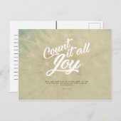 Jakobus 1:2-3 - Tel het allemaal vreugde Briefkaart (Voorkant / Achterkant)