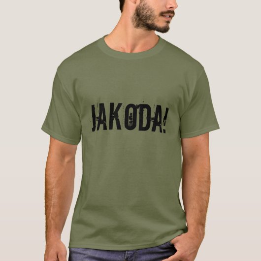 JAKODA ! T-shirt de commando de grève de brun de (Devant)