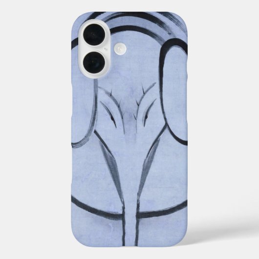Jakuchu Elephant iPhone Case – Japanese Art Design (Achterkant)